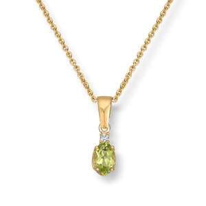 Anheng Peridot og zirkonia 14K gult gull Artikkelnr: 27498 - Bjerveur.noAnheng Peridot og zirkonia 14K gult gull Artikkelnr: 27498