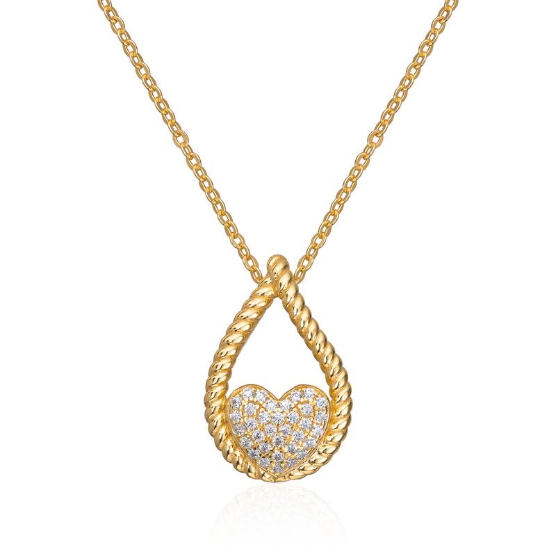 Anheng "Vintage charm" hjerte i sølv forgylt med zirkoner Artikkelnr: 3056942 - Bjerveur.noAnheng "Vintage charm" hjerte i sølv forgylt med zirkoner Artikkelnr: 3056942