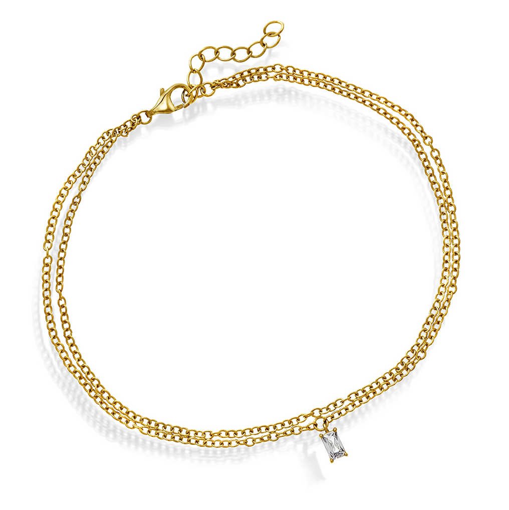 ANKELKJEDE I SØLV MED ZIRKONIA 25 CM 44421.25 - Bjerveur.noANKELKJEDE I SØLV MED ZIRKONIA 25 CM 44421.25