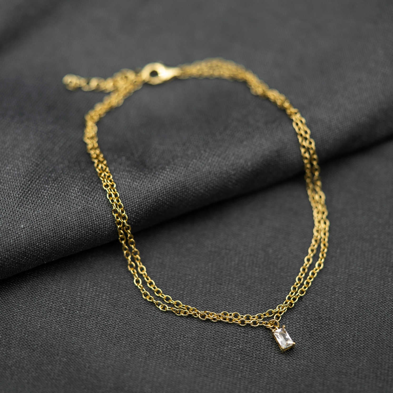 ANKELKJEDE I SØLV MED ZIRKONIA 25 CM 44421.25 - Bjerveur.noANKELKJEDE I SØLV MED ZIRKONIA 25 CM 44421.25