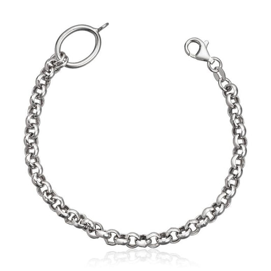 Armånd i sølv rhodinert med karabilås - Bjerveur.no