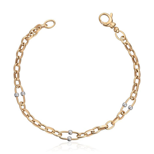 Armbånd 2 - farget i 14K gult gull og Rhodium Artikkelnr: 17097 - Bjerveur.noArmbånd 2 - farget i 14K gult gull og Rhodium Artikkelnr: 17097