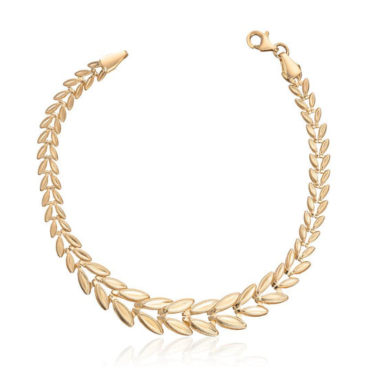 Armbånd "Blader" i 14K Gult gull Artikkelnr: 17098 - Bjerveur.noArmbånd "Blader" i 14K Gult gull Artikkelnr: 17098