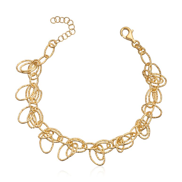 Armbånd Drop i sølv forgylt - Bjerveur.no