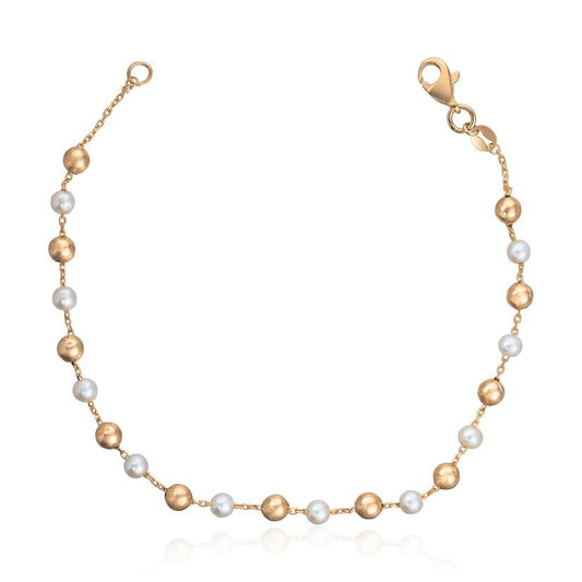 Armbånd Ferskvannsperle 14K gult gull Artikkelnr: 17096 - Bjerveur.noArmbånd Ferskvannsperle 14K gult gull Artikkelnr: 17096