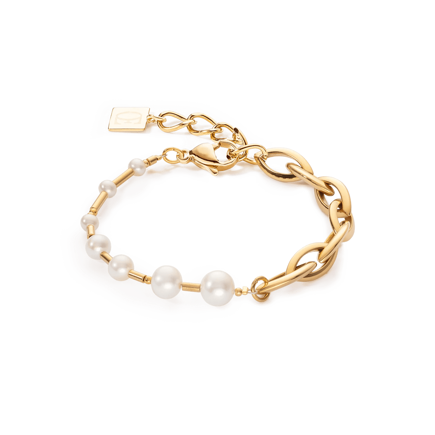 Armbånd Ferskvannsperler & Chunky Chain Navette Multiwear hvitt gull 1110301416 - Bjerveur.noArmbånd Ferskvannsperler & Chunky Chain Navette Multiwear hvitt gull 1110301416