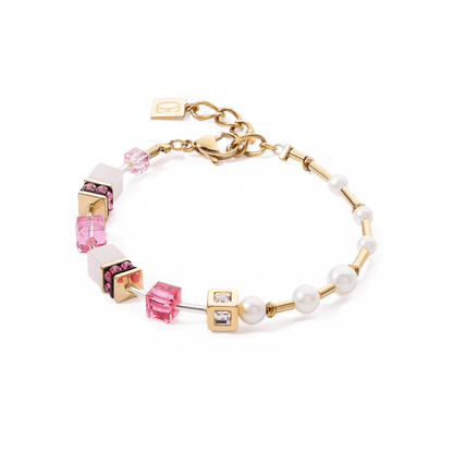 Armbånd GeoCUBE® Fusion Precious Pearl Mix gull - rosa 1122300416 - Bjerveur.noArmbånd GeoCUBE® Fusion Precious Pearl Mix gull - rosa 1122300416