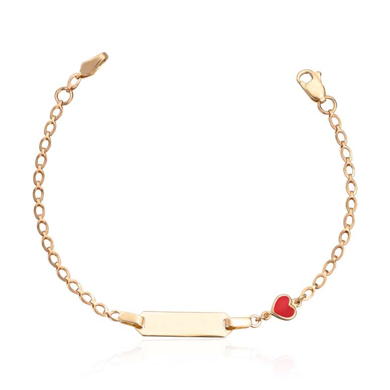 Armbånd Gullungen med hjerte 14K Artikkelnr: 17022 - Bjerveur.noArmbånd Gullungen med hjerte 14K Artikkelnr: 17022