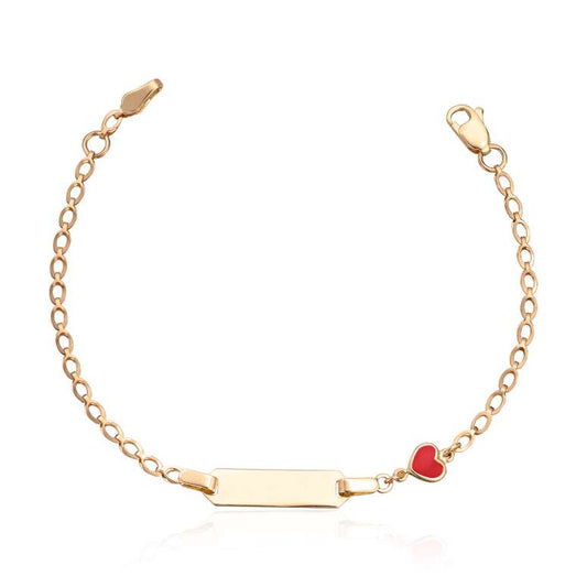 Armbånd Gullungen med hjerte 14K Artikkelnr: 17022 - Bjerveur.noArmbånd Gullungen med hjerte 14K Artikkelnr: 17022