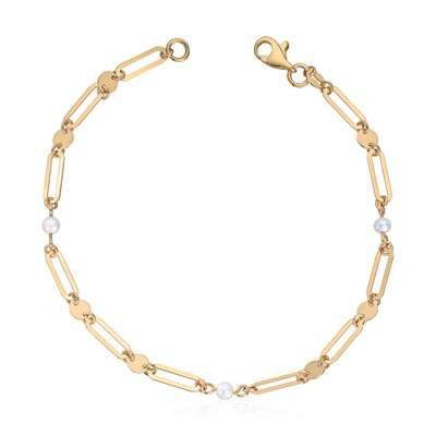 Armbånd i 14K gult gull med ferskvannsperle Artikkelnr: 17037 - Bjerveur.noArmbånd i 14K gult gull med ferskvannsperle Artikkelnr: 17037