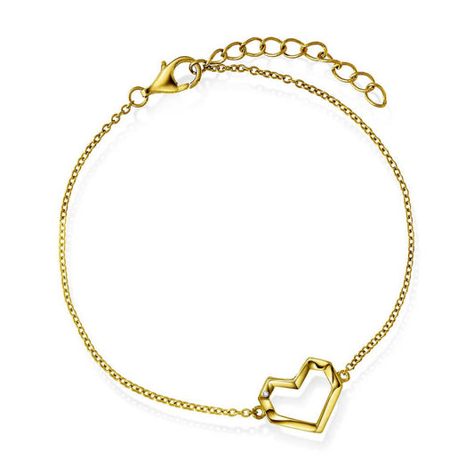 Armbånd i 925 forgylt sølv hjerte 991860 - Bjerveur.noArmbånd i 925 forgylt sølv hjerte 991860