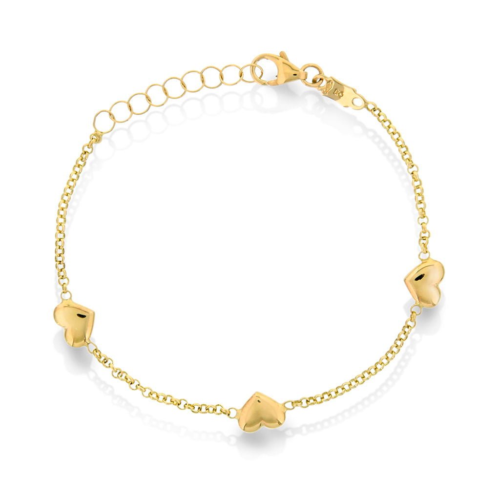 Armbånd i gull 1,4 mm hjerter - Bjerveur.noArmbånd i gull 1,4 mm hjerter