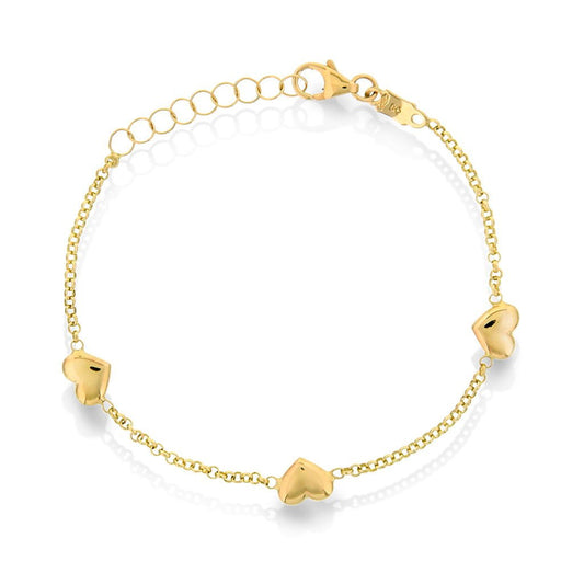 Armbånd i gull 1,4 mm hjerter - Bjerveur.noArmbånd i gull 1,4 mm hjerter