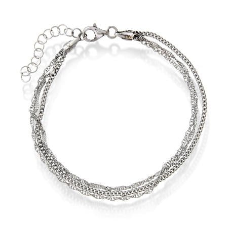 ARMBÅND I SØLV 3 RADET 19 CM 44400.19 - Bjerveur.noARMBÅND I SØLV 3 RADET 19 CM 44400.19