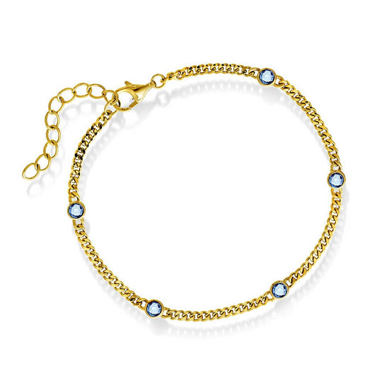 ARMBÅND I SØLV MED LYS BLÅ ZIRKONIA 991604 - Bjerveur.noARMBÅND I SØLV MED LYS BLÅ ZIRKONIA 991604