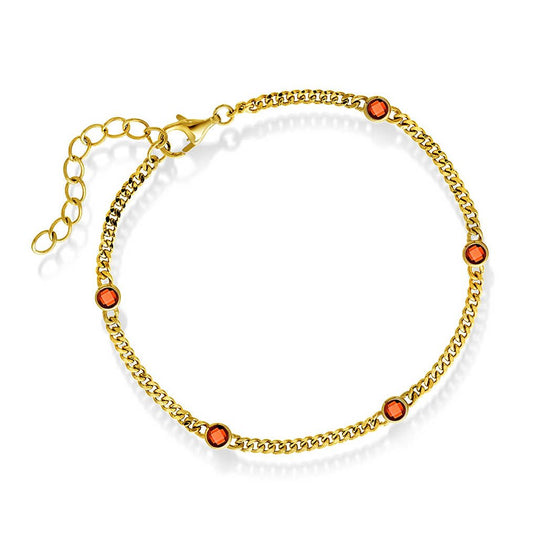 ARMBÅND I SØLV MED ORANGE ZIRKONIA 991601 - Bjerveur.noARMBÅND I SØLV MED ORANGE ZIRKONIA 991601