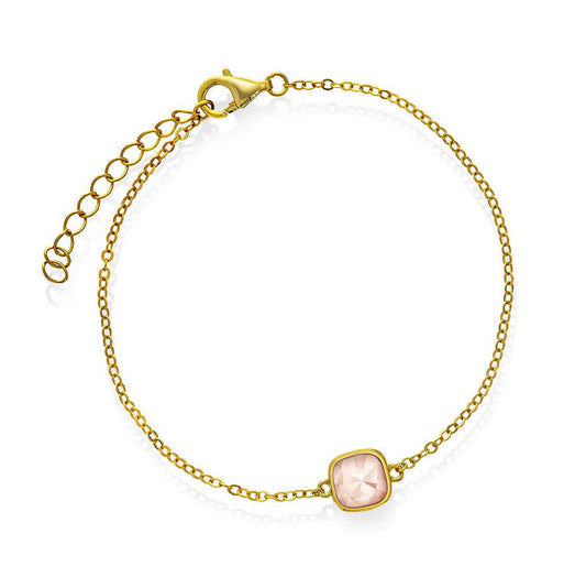 Armbånd i sølv med rosa opal KJÆRLIGHET 48132 - Bjerveur.noArmbånd i sølv med rosa opal KJÆRLIGHET 48132