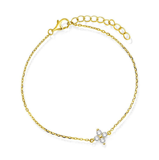 Armbånd i sølv med zirkonia blomst 991797 - Bjerveur.noArmbånd i sølv med zirkonia blomst 991797