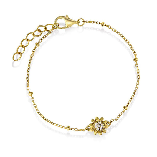 Armbånd i sølv med zirkonia blomst - Bjerveur.noArmbånd i sølv med zirkonia blomst