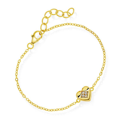 Armbånd i sølv med zirkonia hjerte 25255 - Bjerveur.noArmbånd i sølv med zirkonia hjerte 25255