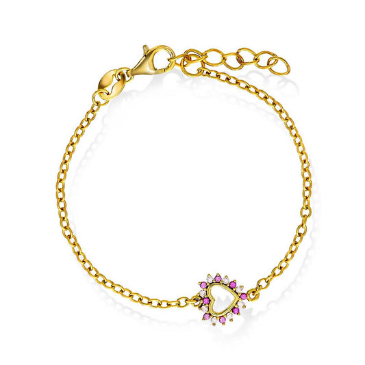 Armbånd i sølv med zirkonia hjerte 25427 - Bjerveur.noArmbånd i sølv med zirkonia hjerte 25427