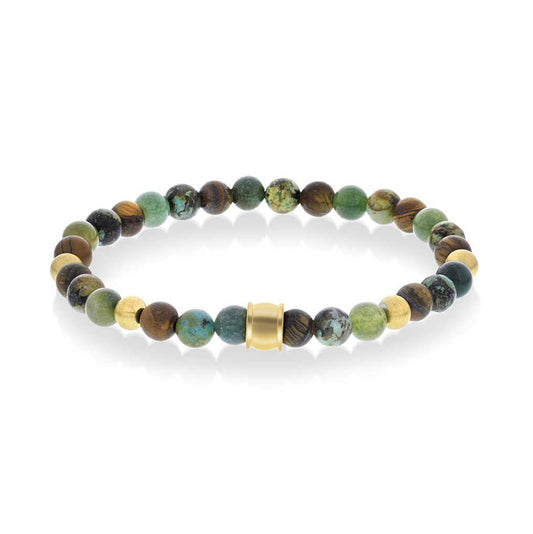 ARMBÅND I STÅL MED AGAT OG TIGERØYE 972508 - Bjerveur.noARMBÅND I STÅL MED AGAT OG TIGERØYE 972508