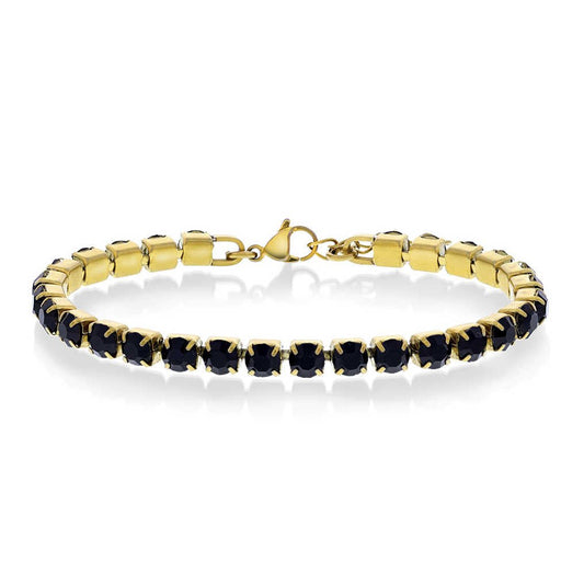 ARMBÅND I STÅL MED SORT ZIRKONIA 972556 - Bjerveur.noARMBÅND I STÅL MED SORT ZIRKONIA 972556