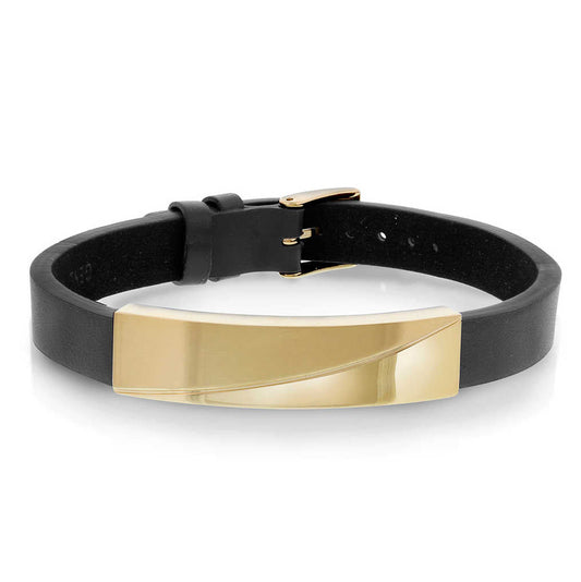 ARMBÅND I STÅL OG SKINN 972270 - Bjerveur.noARMBÅND I STÅL OG SKINN 972270