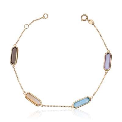 Armbånd med Armbånd Ametyst Topas Citrin Smoky Quartz14K Artikkelnr: 17052 - Bjerveur.noArmbånd med Armbånd Ametyst Topas Citrin Smoky Quartz14K Artikkelnr: 17052