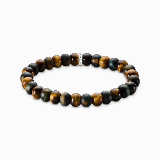 Armbånd med gullbrune og blågull tigerøyeperler 9 mm - Bjerveur.noArmbånd med gullbrune og blågull tigerøyeperler 9 mm