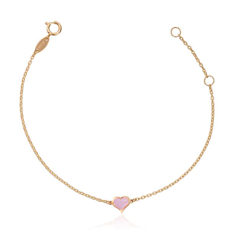 Armbånd med hjerte for barn i 14K gult gull Artikkelnr: 17007 - Bjerveur.noArmbånd med hjerte for barn i 14K gult gull Artikkelnr: 17007
