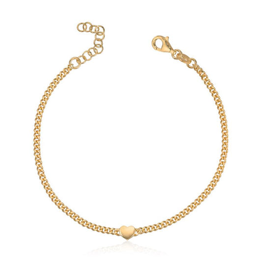 Armbånd med hjerte i fgorgylt sølv 925 Artikkelnr: 3037517 - Bjerveur.noArmbånd med hjerte i fgorgylt sølv 925 Artikkelnr: 3037517