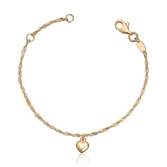 Armbånd med hjerte14K gult gull Artikkelnr: 17061 - Bjerveur.noArmbånd med hjerte14K gult gull Artikkelnr: 17061