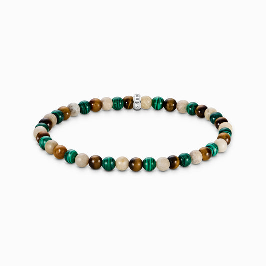 Armbånd med jord og grønne perler 5 mm A2183 - 468 - 7 - Bjerveur.noArmbånd med jord og grønne perler 5 mm A2183 - 468 - 7