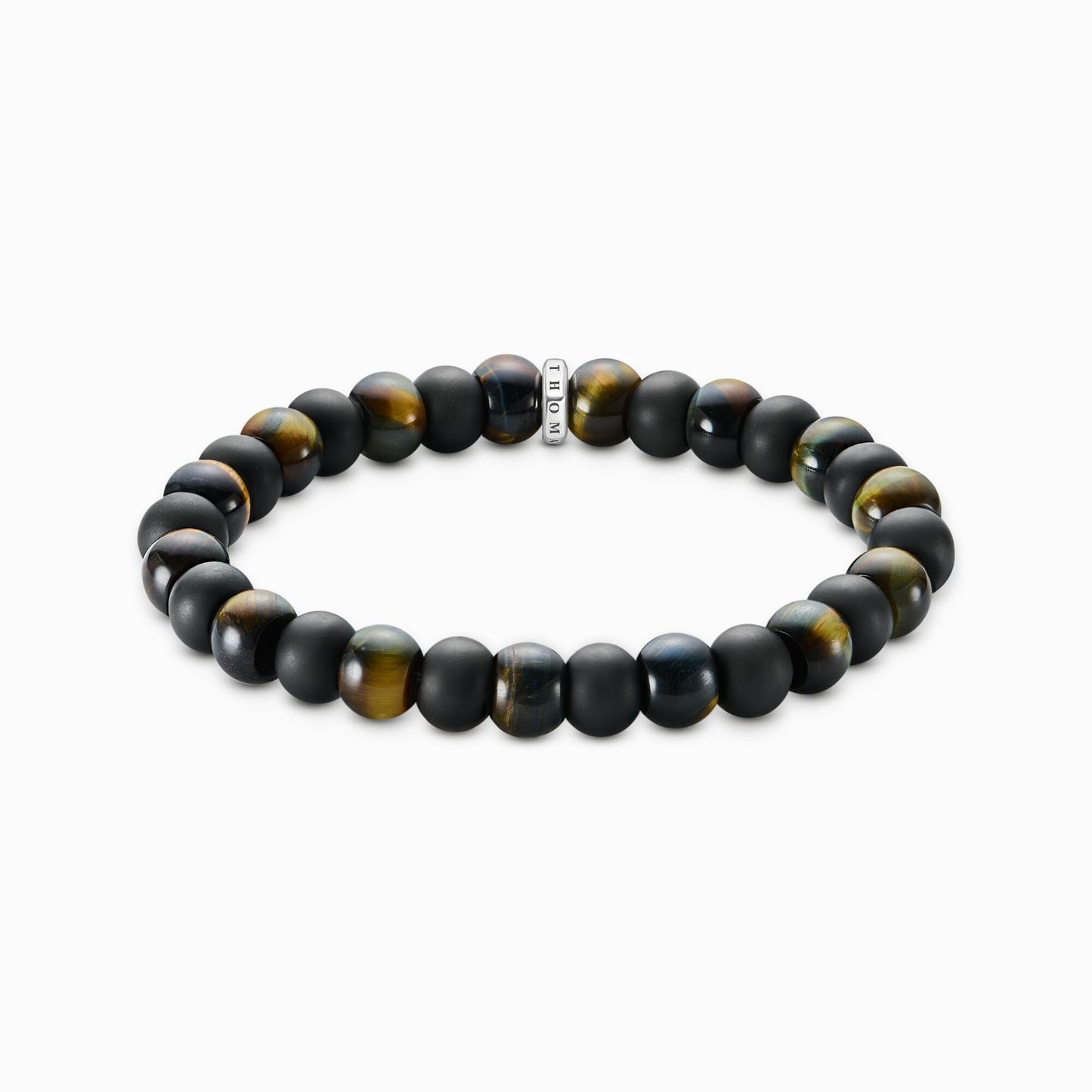 Armbånd med obsidian og tigerøye perler 9mm A2196 - 806 - 11 - Bjerveur.noArmbånd med obsidian og tigerøye perler 9mm A2196 - 806 - 11