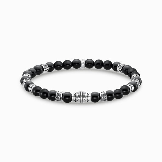 Armbånd med sorte onyx perler sølv A2087 - 507 - 11 - Bjerveur.noArmbånd med sorte onyx perler sølv A2087 - 507 - 11