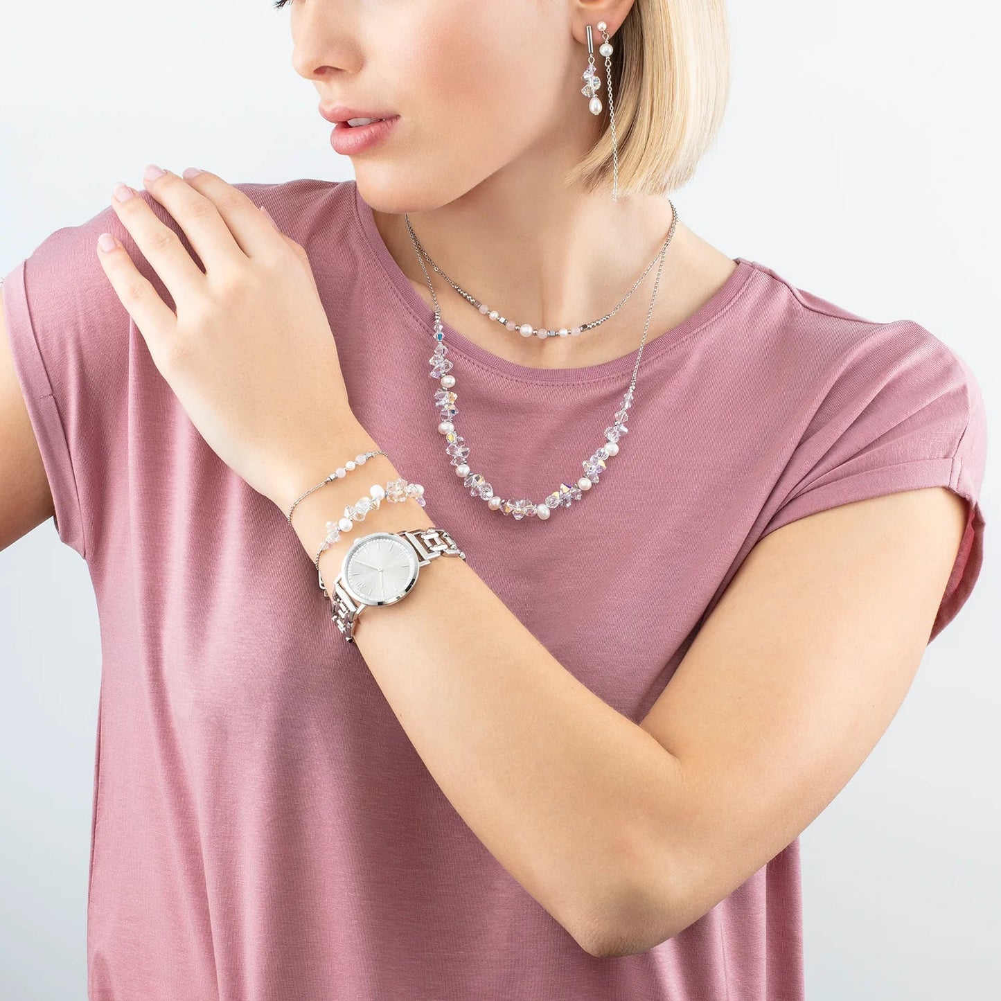 Armbånd Princess Pearls sølv - rosa 1128301917 - Bjerveur.noArmbånd Princess Pearls sølv - rosa 1128301917