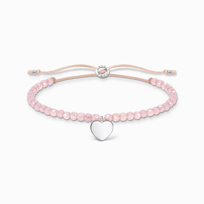 Armbånd rosa perler hjerte A1985 - 813 - 9 - Bjerveur.noArmbånd rosa perler hjerte A1985 - 813 - 9