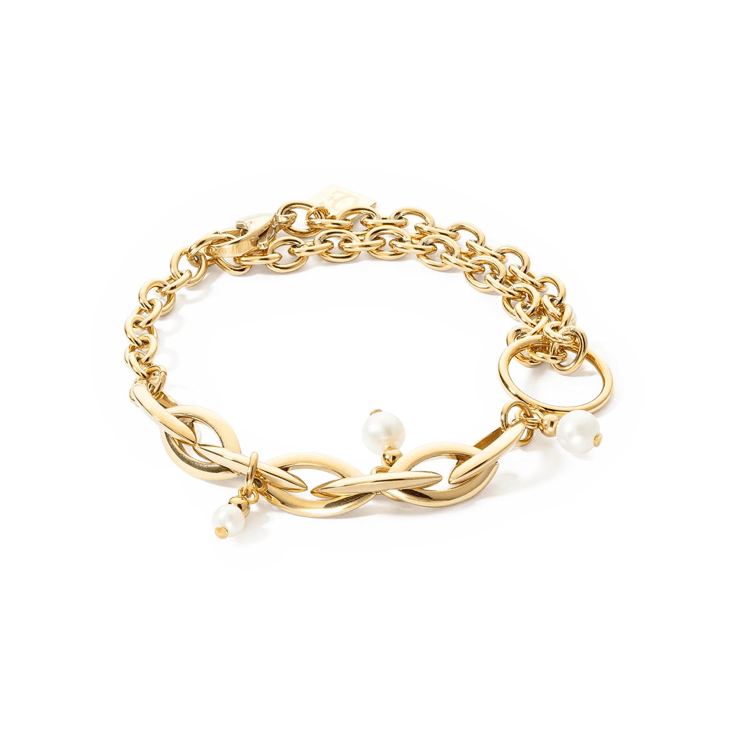 Armbånd Y Navette Ferskvannsperler gull 1119301416 - Bjerveur.noArmbånd Y Navette Ferskvannsperler gull 1119301416