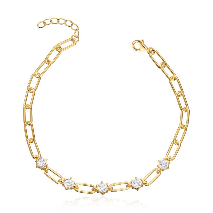 Armlenke i forgylt sølv med zirkoner Artikkelnr: 3064019 - Bjerveur.noArmlenke i forgylt sølv med zirkoner Artikkelnr: 3064019
