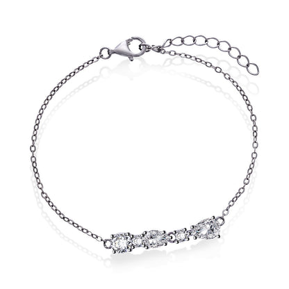 Diva Drop armbånd i rhodinert 925 sølv, bilde 1 av 3