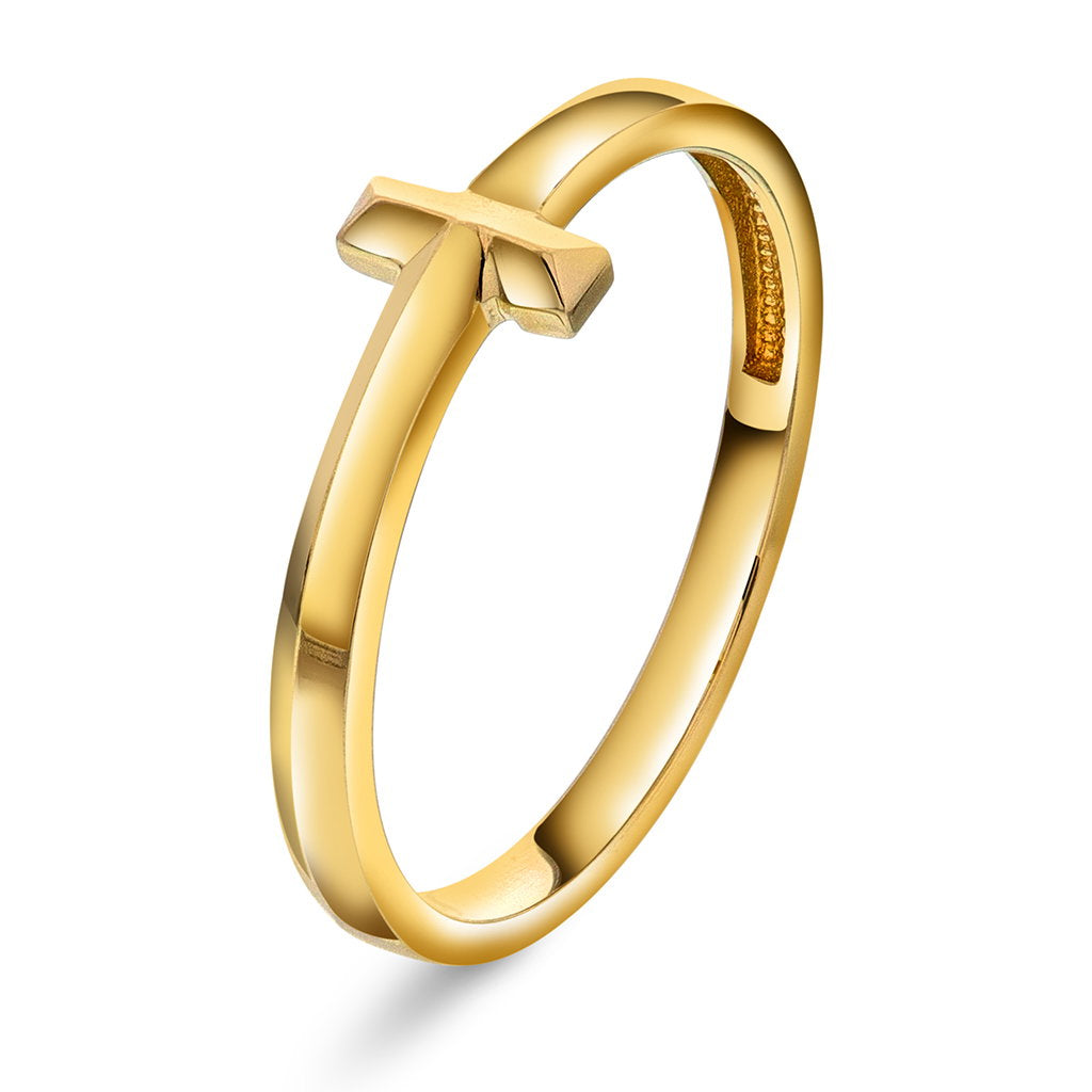 Ring i 14 karat gult gull for dame, bilde 1 av 3