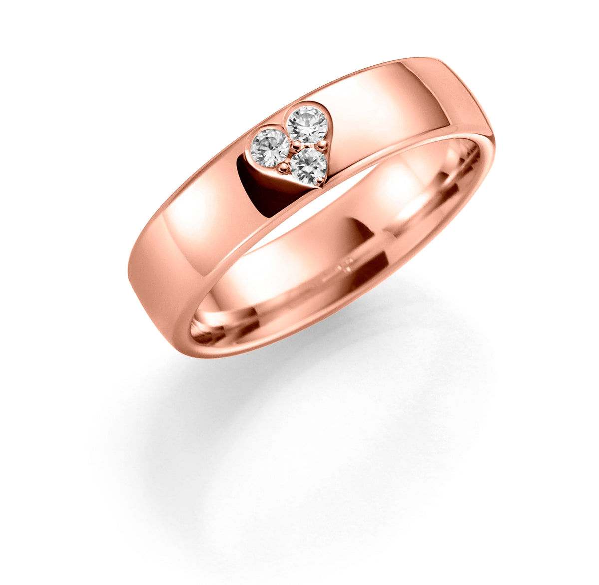 Ring med diamant 0,11 ct, bredde 5 mm, bilde 4 av 4