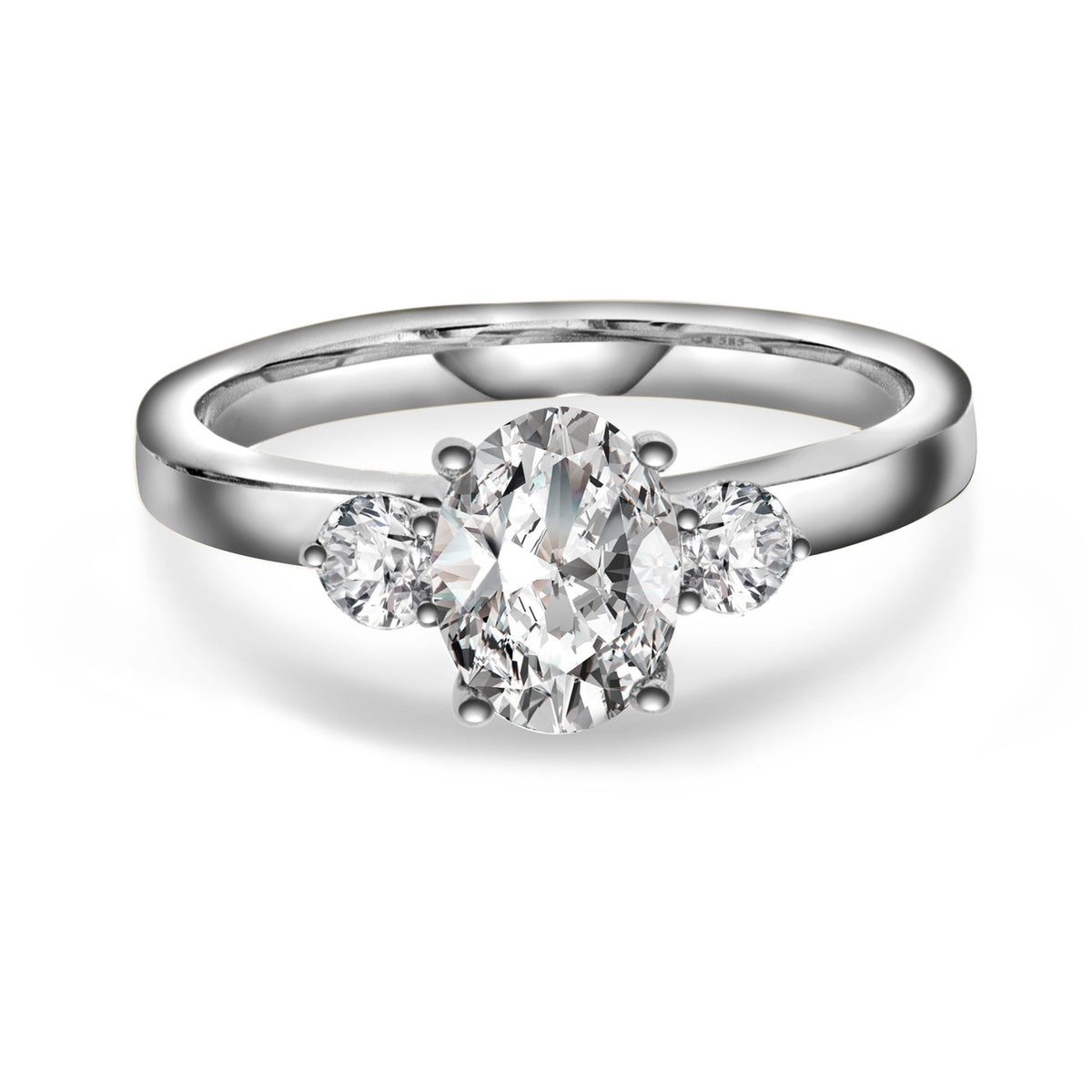 Gems Duchess ring i 14 karat hvitt gull, labdiamant 1,55 ct, bilde 1 av 4