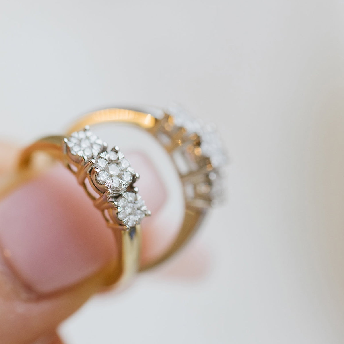 Ring i gult gull med diamant 0,25 ct, bilde 4 av 4