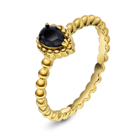 Nora Mørk ring til dame i forgylt 925 sølv med zirkonia, 1,8 mm, bilde 1 av 3