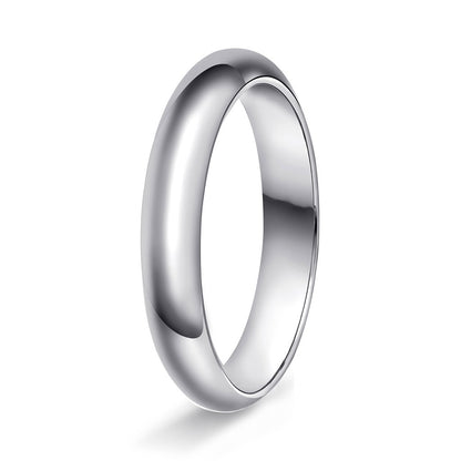Ring i 950 platina, halvrund og flat, bilde 5 av 12