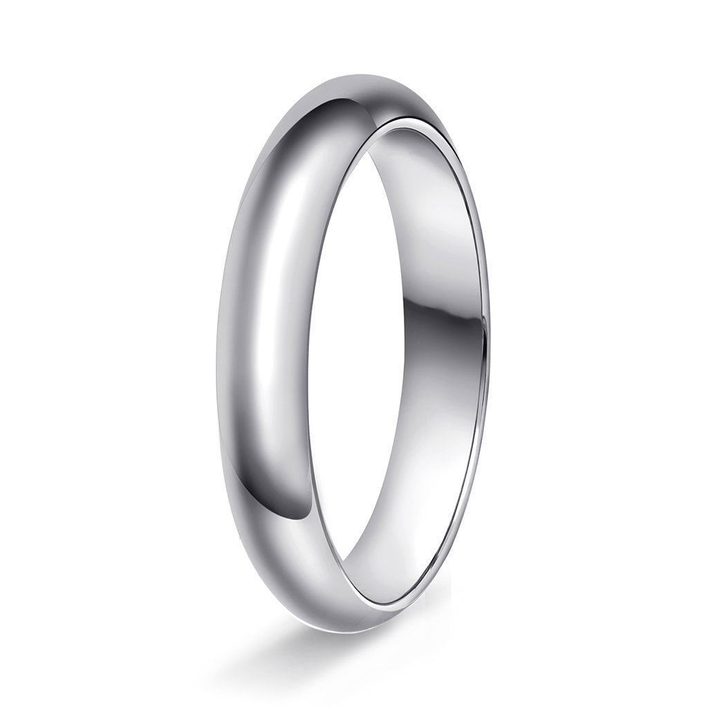 Ring i 950 platina, halvrund og flat, bilde 6 av 12