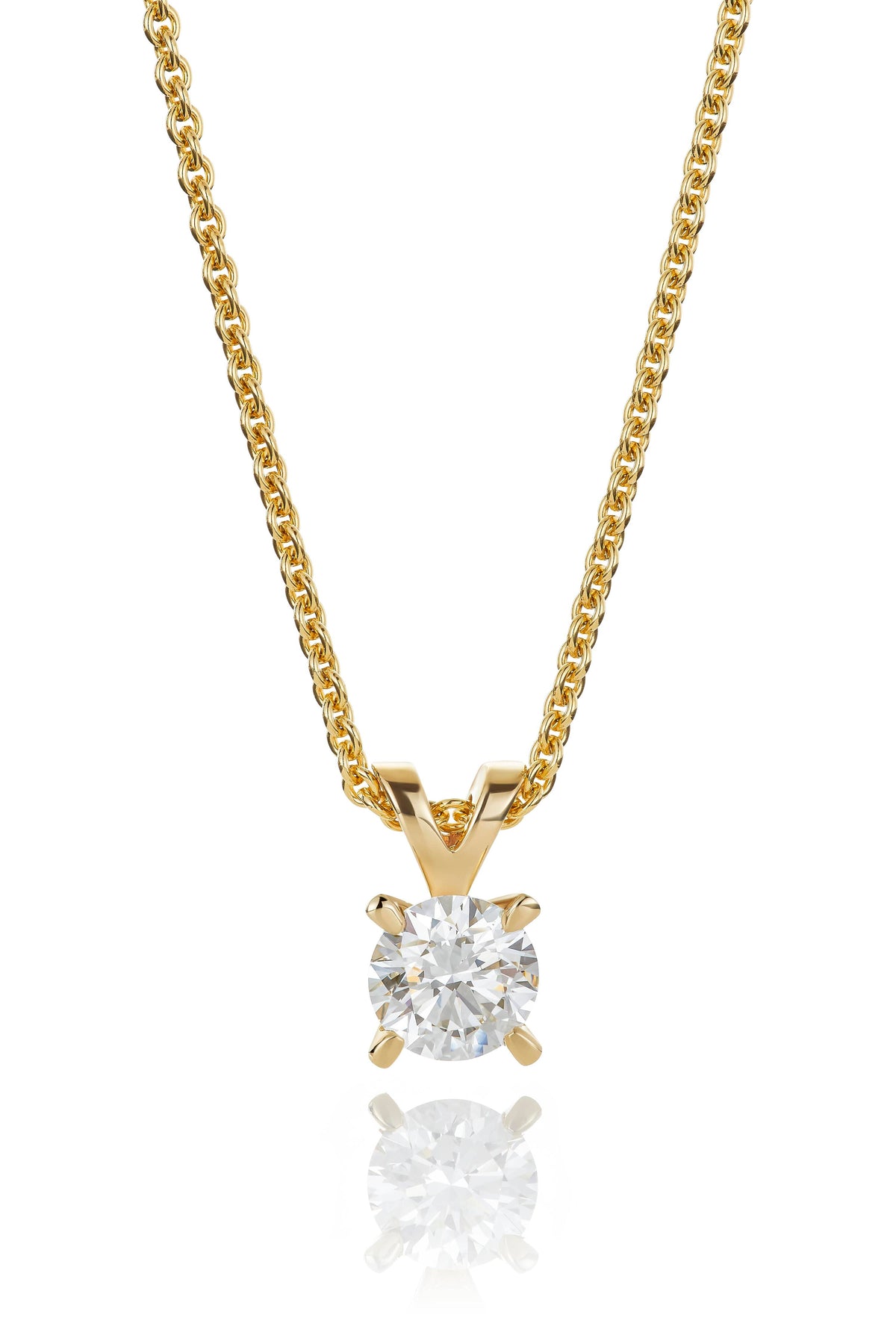 Maud anheng i 585 gull med labdyrket diamant 1,50 ct, bilde 1 av 2