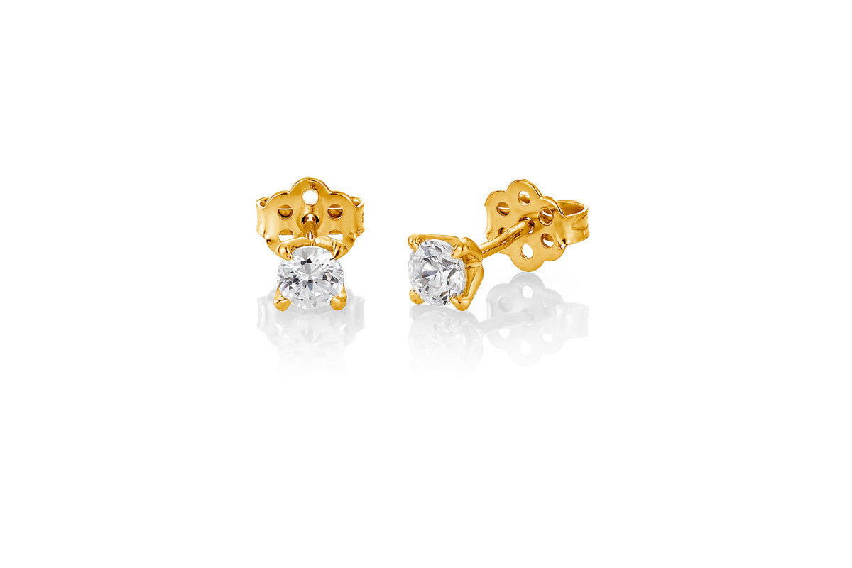 Svolder øredobber i 585 gull med diamant 0,6 ct, bilde 1 av 2
